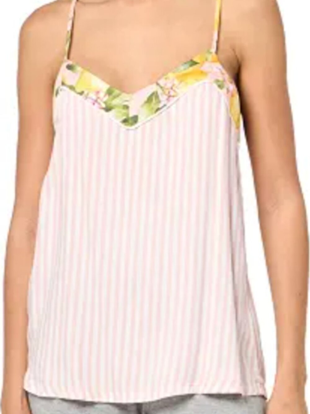 PJ Salvage Cami Shorts Pajama Set, $120 Retail, Full Bloom Lemon Pattern, Size M